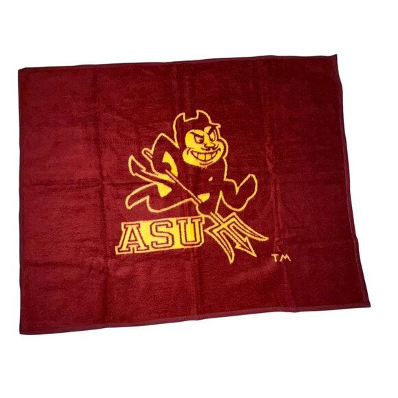 Biederlack Vtg Arizona State University Sun Devils Acrylic Throw Blanket 58x46 - Picture 1 of 8